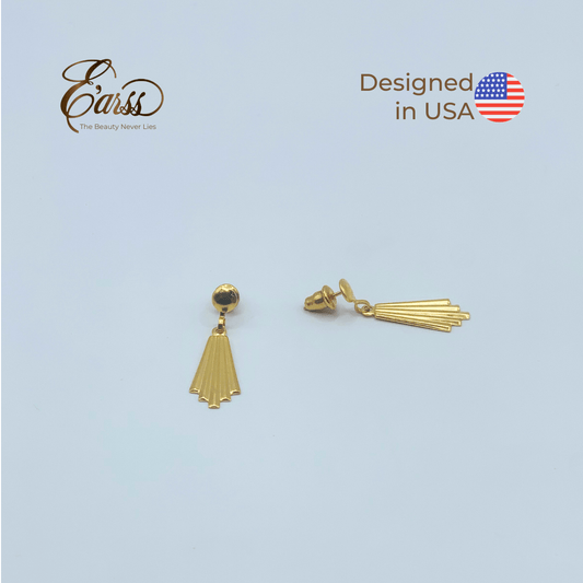 Chandelier Drop Gold Earring | Stainless Steel | 18K Gold Plated