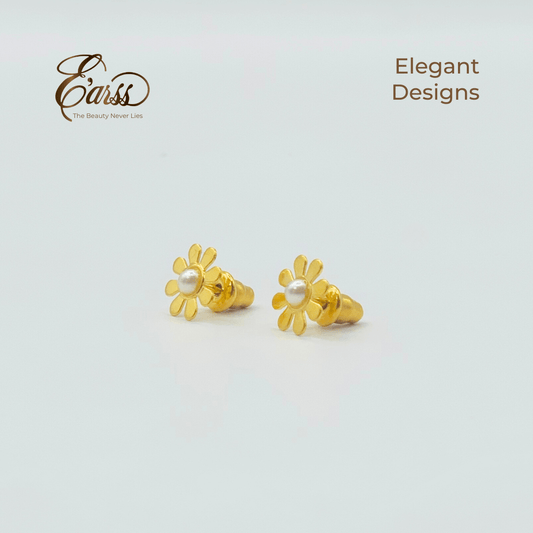 Daisy with Pearl Gold | Stainless Steel | 18K Gold Plated