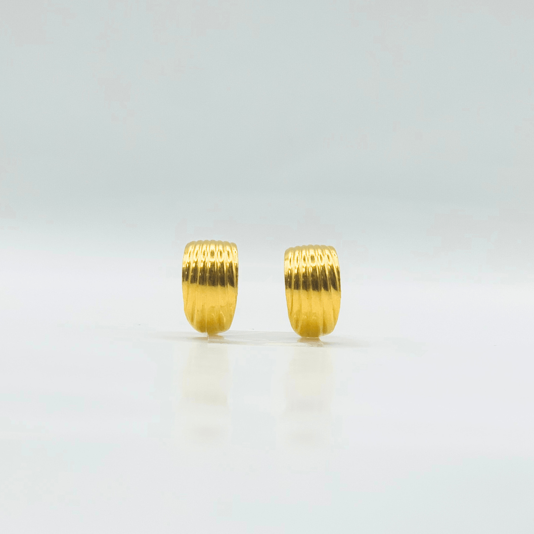 Hoop Line Gold Earring | Stainless Steel | 18K Gold Plated