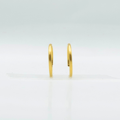 1/2 Endless Hoop Gold Earring | Stainless Steel | 18K Gold Plated