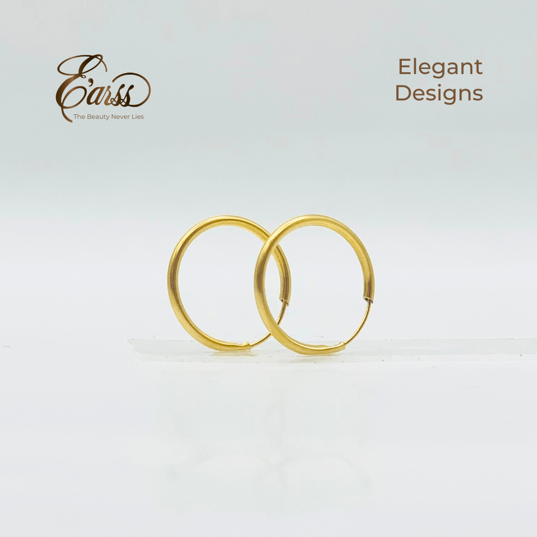 1/2 Endless Hoop Gold Earring | Stainless Steel | 18K Gold Plated