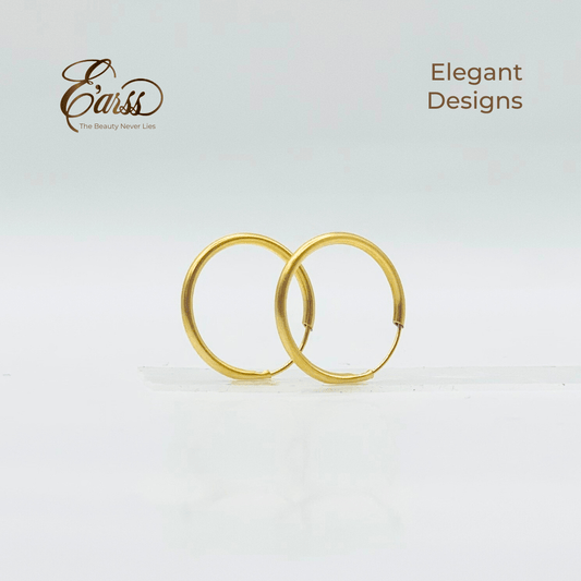 1/2 Endless Hoop Gold Earring | Stainless Steel | 18K Gold Plated