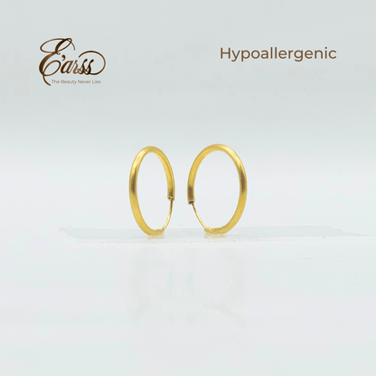 1/2 Endless Hoop Gold Earring | Stainless Steel | 18K Gold Plated