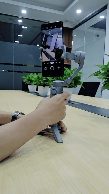 Handheld Gimbal – A 3-Axis smartphone stabilizer designed for smooth, cinematic video capture with smart features like face tracking and time lapse.