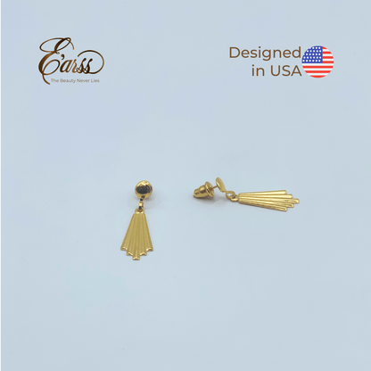 Chandelier Drop Gold Earring | Stainless Steel | 18K Gold Plated