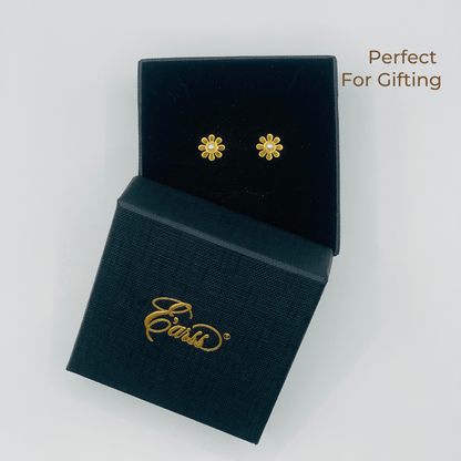 Daisy with Pearl Gold | Stainless Steel | 18K Gold Plated