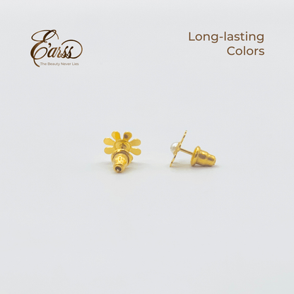 Daisy with Pearl Gold | Stainless Steel | 18K Gold Plated