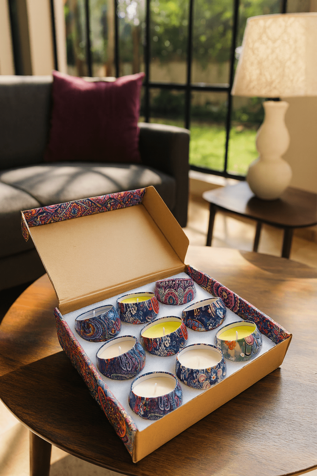 Decorative Scented Tin Candle Gift Set