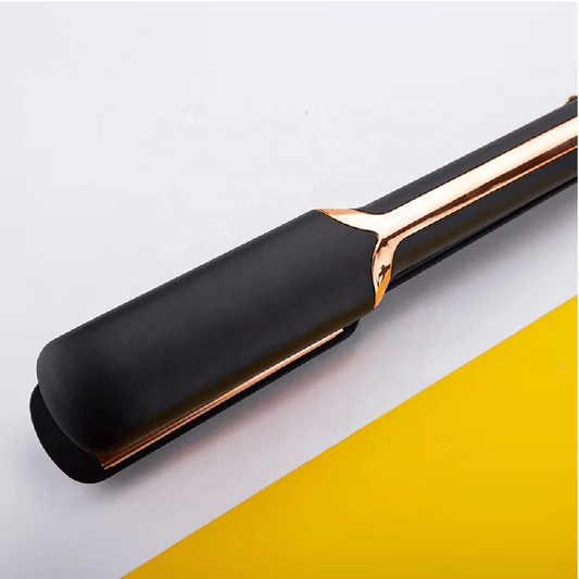 A professional-grade hair straightener with ceramic plates
