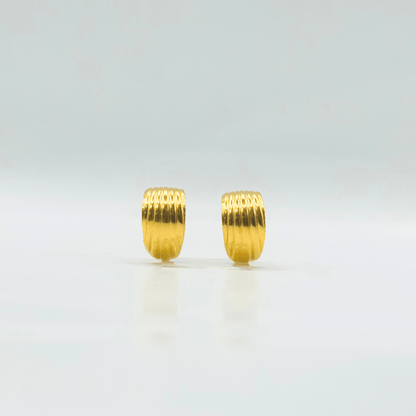 Hoop Line Gold Earring | Stainless Steel | 18K Gold Plated