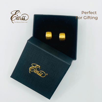 Hoop Line Gold Earring | Stainless Steel | 18K Gold Plated