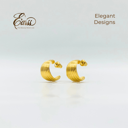 Hoop Line Gold Earring | Stainless Steel | 18K Gold Plated