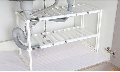 Adjustable Under-Sink Storage Rack