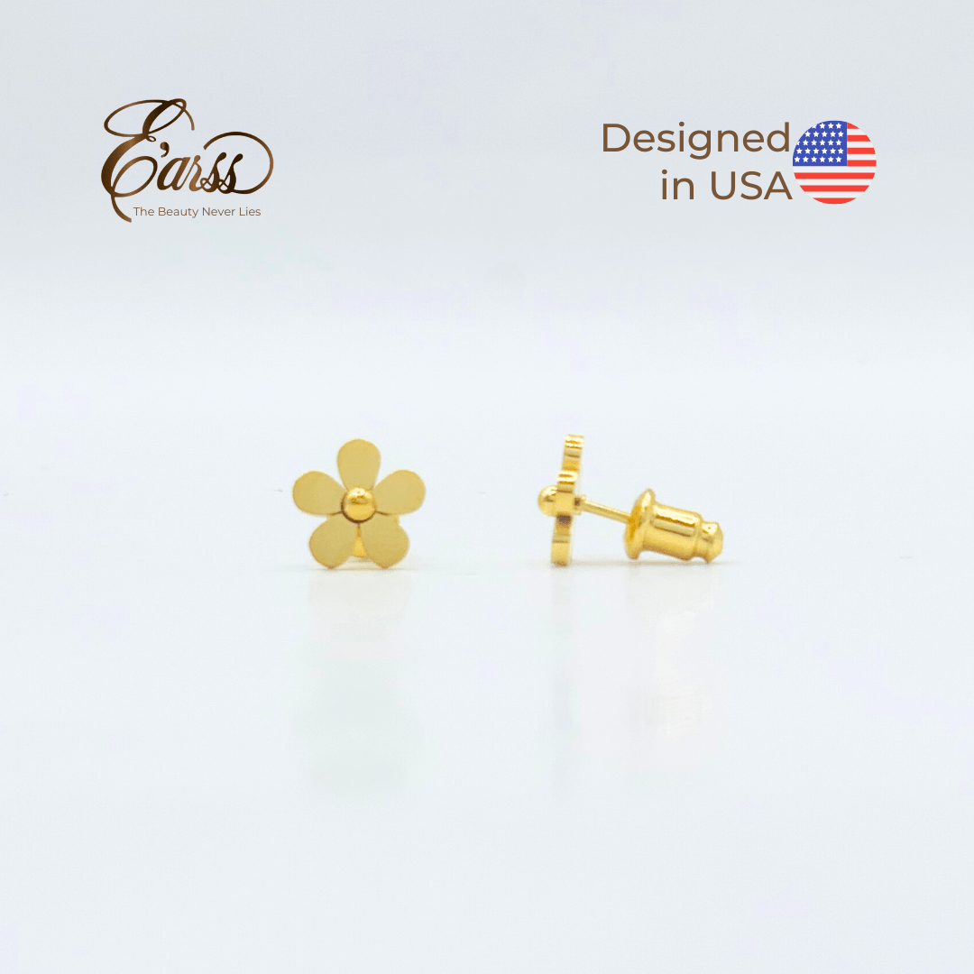Little Flower Stud | Stainless Steel | 18K Gold Plated