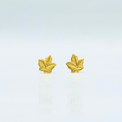 Maple Leaf Gold Earring | Stainless Steel | 18K Gold Plated