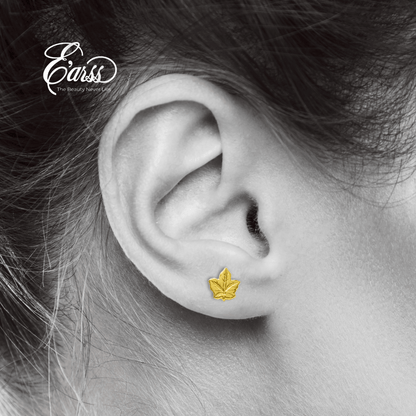 Maple Leaf Gold Earring | Stainless Steel | 18K Gold Plated